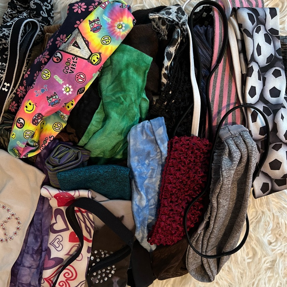 New/Like New/EUC, 20 Assorted Colorful Headbands Collection